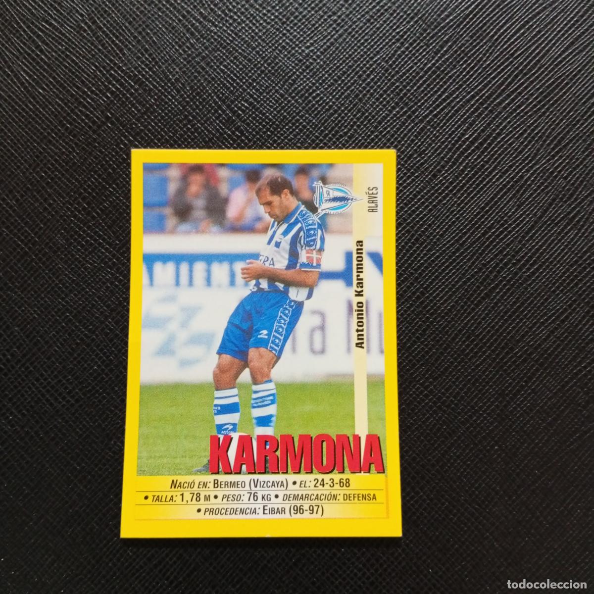 Cromos de F&uacute;tbol: 289 KARMONA ALAVES PANINI 1999 2000 CROMO FUTBOL LIGA 99 00 SIN PEGAR - A183 PG478
