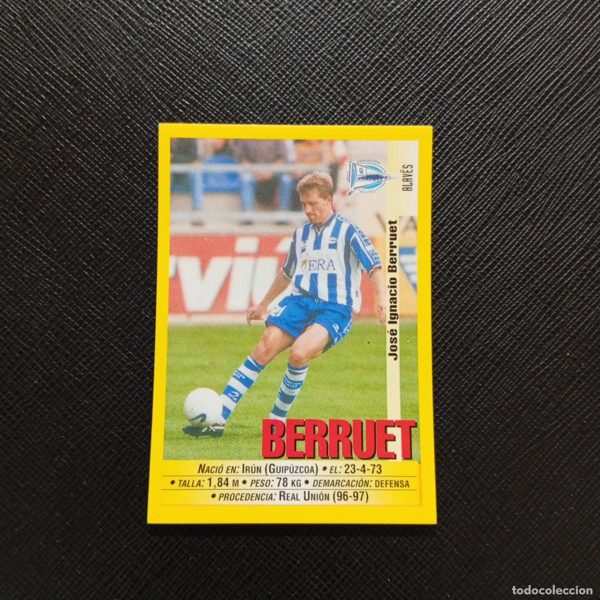Cromos de F&uacute;tbol: 290 BERRUET ALAVES PANINI 1999 2000 CROMO FUTBOL LIGA 99 00 SIN PEGAR - A183 PG478