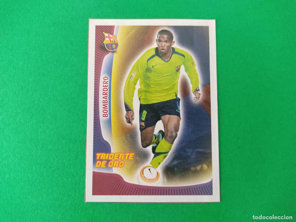 Cromos de F&uacute;tbol: CROMO FUTBOL ETO'O F.C. BARCELONA RECORTADO N&ordm; 66 ALBUM SUPER BAR&Ccedil;A 2005-2006/05-06 PANINI