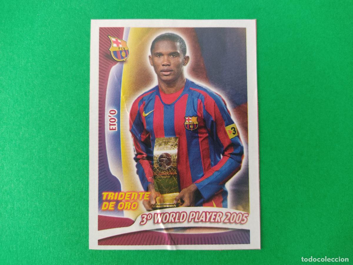 Cromos de F&uacute;tbol: CROMO FUTBOL ETO'O F.C. BARCELONA RECORTADO N&ordm; 65 ALBUM SUPER BAR&Ccedil;A 2005-2006/05-06 PANINI