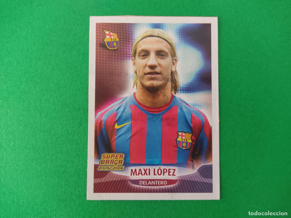 Cromos de F&uacute;tbol: CROMO FUTBOL MAXI LOPEZ F.C. BARCELONA RECORTADO N&ordm; 35 ALBUM SUPER BAR&Ccedil;A 2005-2006/05-06 PANINI