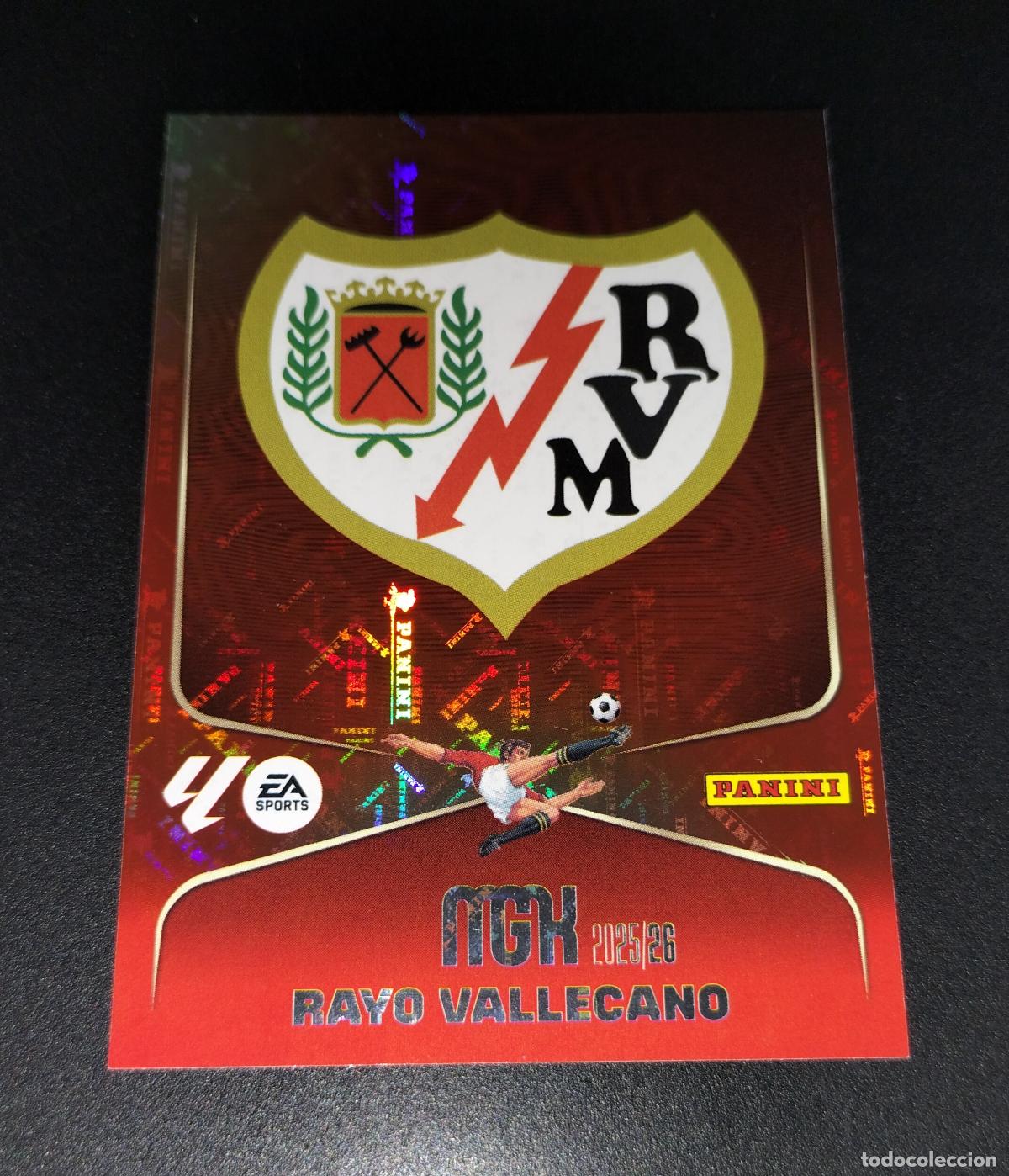 Cromos de F&uacute;tbol: MGK 299 ESCUDO LOGO RAYO VALLECANO CROMOS ALBUM MEGACRACKS LIGA FUTBOL 2025 2026 25 26