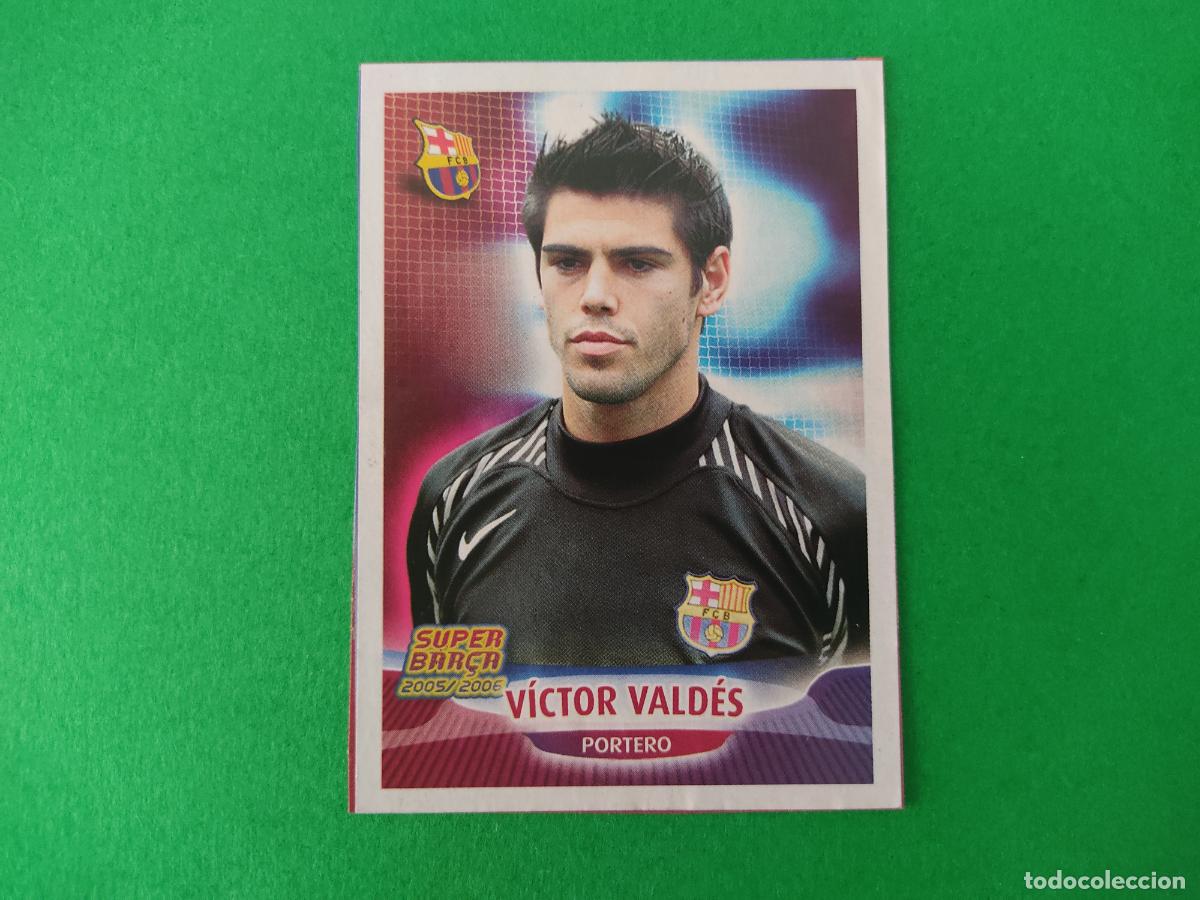 Fu&szlig;ball-Sticker: CROMO FUTBOL VICTOR VALDES F.C. BARCELONA RECORTADO N&ordm; 15 ALBUM SUPER BAR&Ccedil;A 2005-2006/05-06 PANINI
