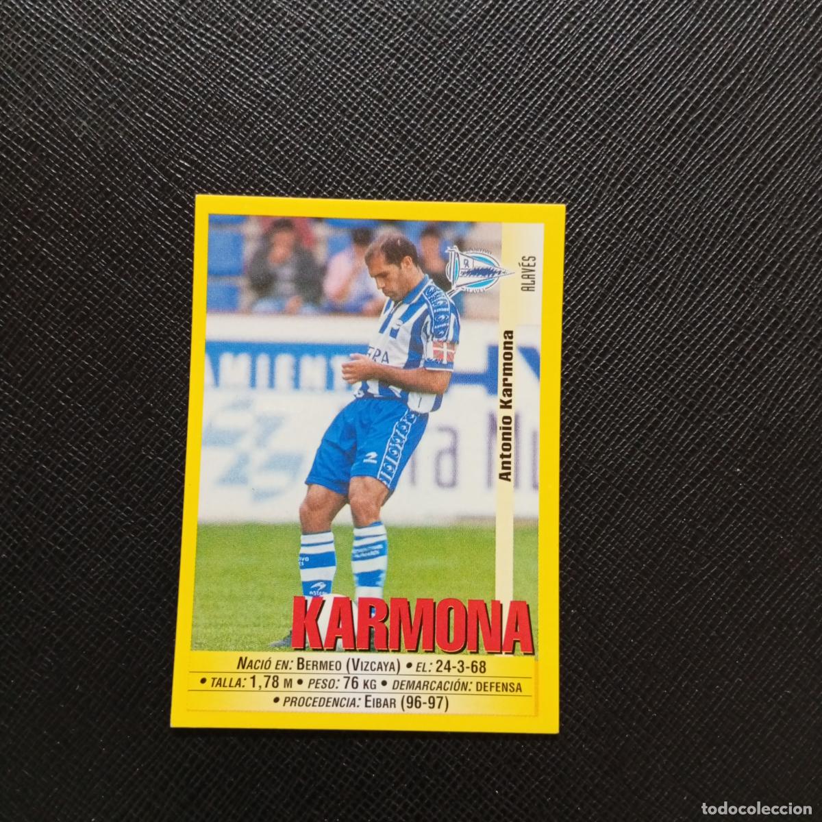 Cromos de F&uacute;tbol: 289 KARMONA ALAVES PANINI 1999 2000 CROMO FUTBOL LIGA 99 00 SIN PEGAR - A183 PG514