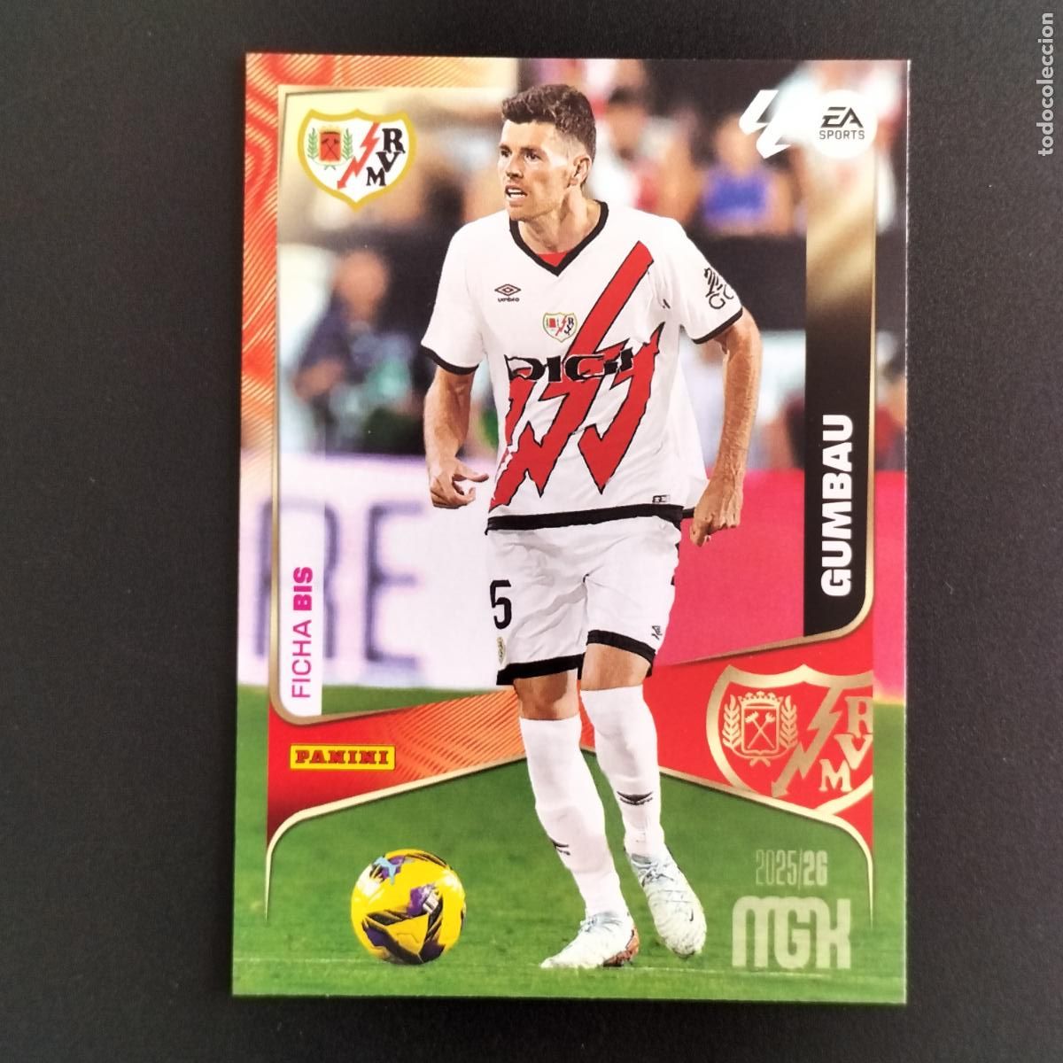 Cromos de F&uacute;tbol: MGK 298 GUMBAU FICHA BIS RAYO VALLECANO CROMOS ALBUM MEGACRACKS LIGA FUTBOL 2025 2026 25 26