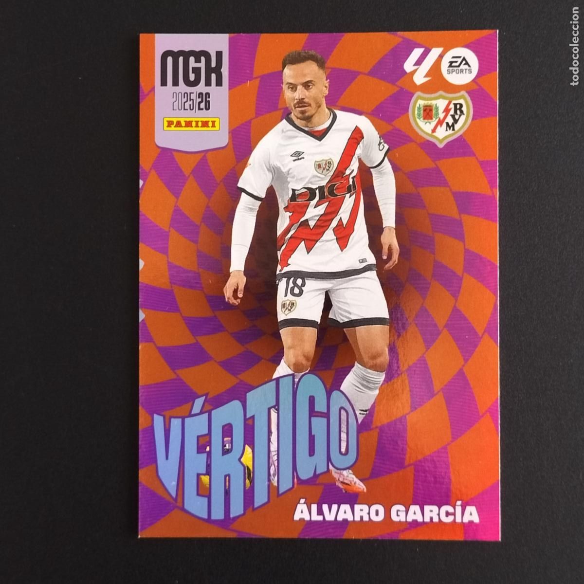 Cromos de F&uacute;tbol: MGK 379 ALVARO GARCIA VERTIGO RAYO VALLECANO CROMOS ALBUM MEGACRACKS LIGA FUTBOL 2025 2026 25 26