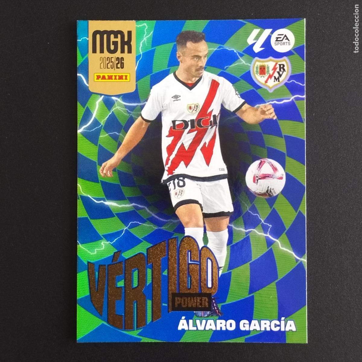 Cromos de F&uacute;tbol: MGK 379 ALVARO GARCIA VERTIGO POWER RAYO VALLECANO CROMOS MEGACRACKS LIGA FUTBOL 2025 2026 25 26