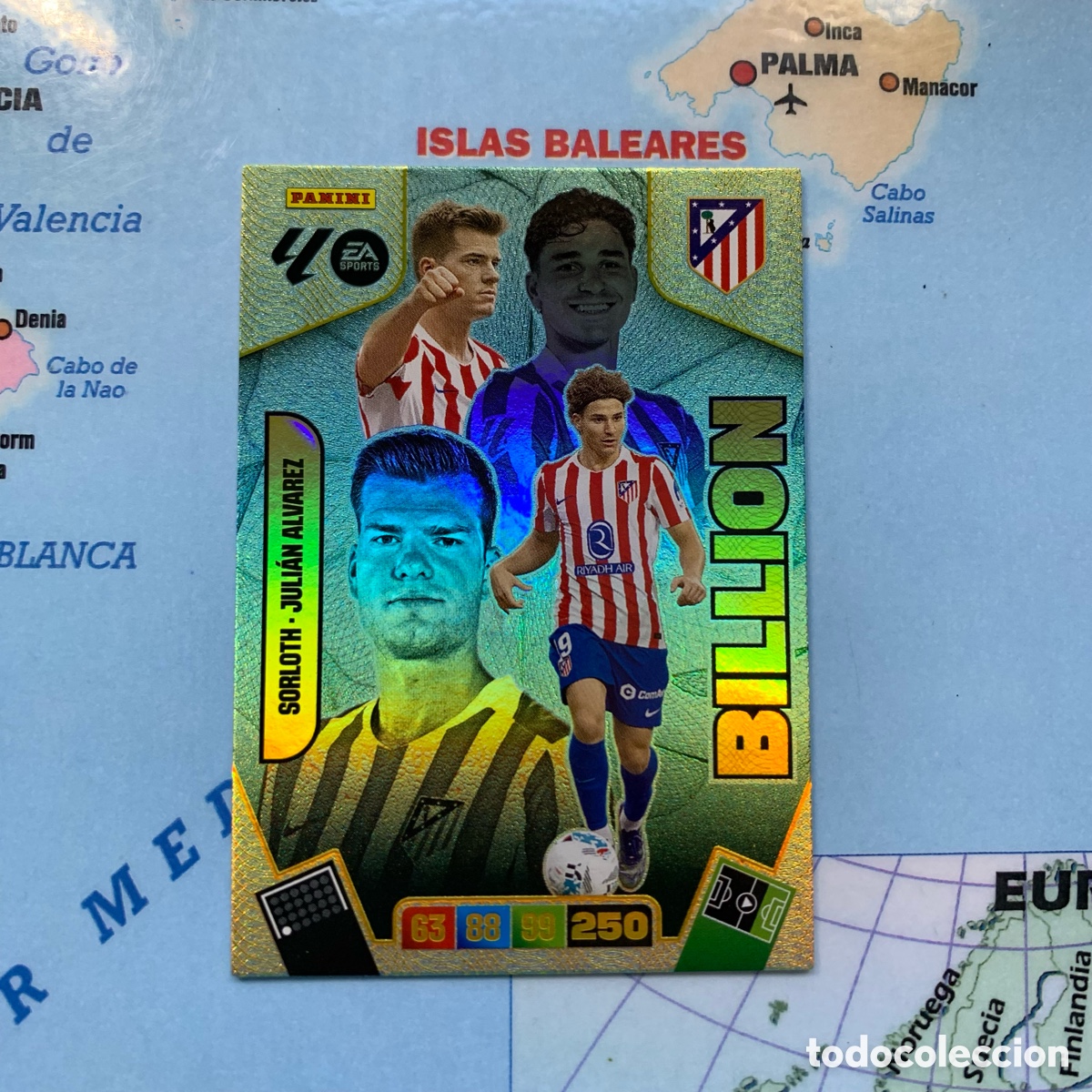 Cromos de F&uacute;tbol: Billion Sorloth / Juli&aacute;n &Aacute;lvarez del Atl&eacute;tico de Madrid cromo adrenalyn XL 25-26 2025-2026