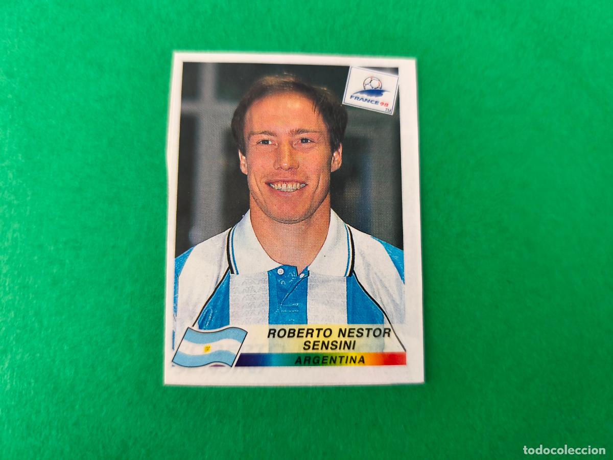 Cromos de F&uacute;tbol: CROMO FUTBOL ROBERTO NESTOR SENSINI ARGENTINA RECORTADO N&ordm; 502 MUNDIAL FRANCIA 1998 PANINI