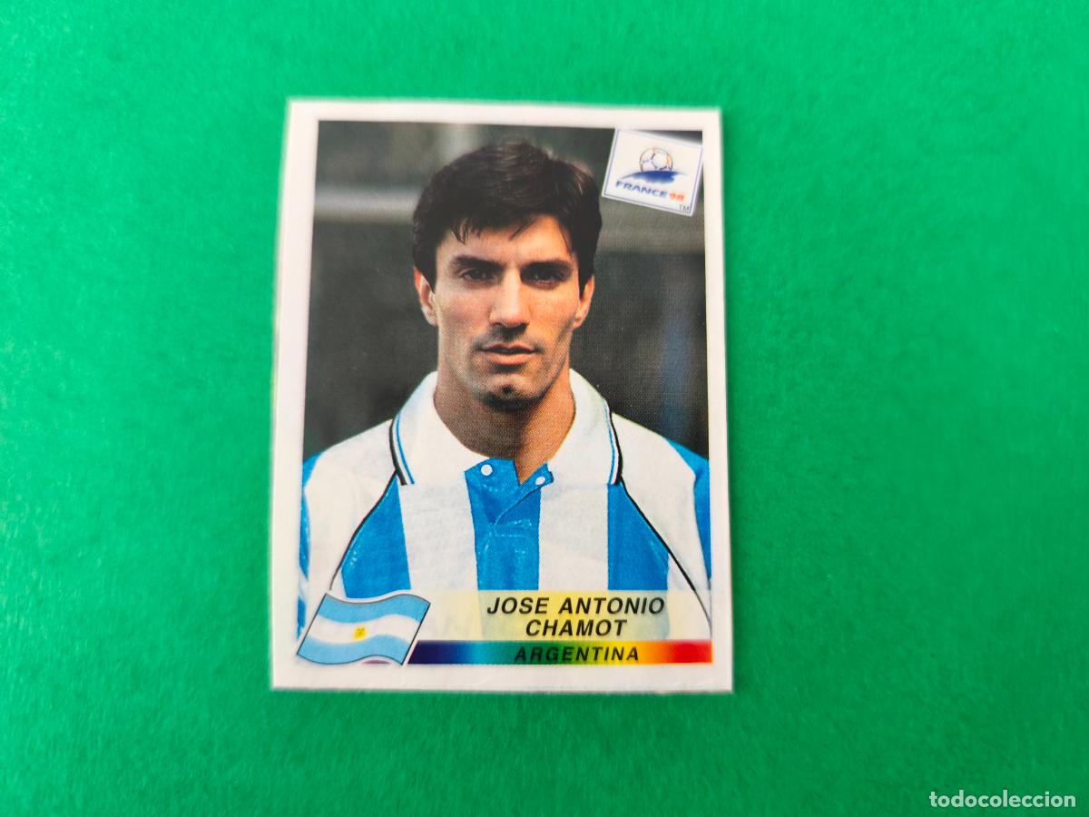Cromos de F&uacute;tbol: CROMO FUTBOL JOSE ANTONIO CHAMOT ARGENTINA RECORTADO N&ordm; 503 MUNDIAL FRANCIA 1998 PANINI
