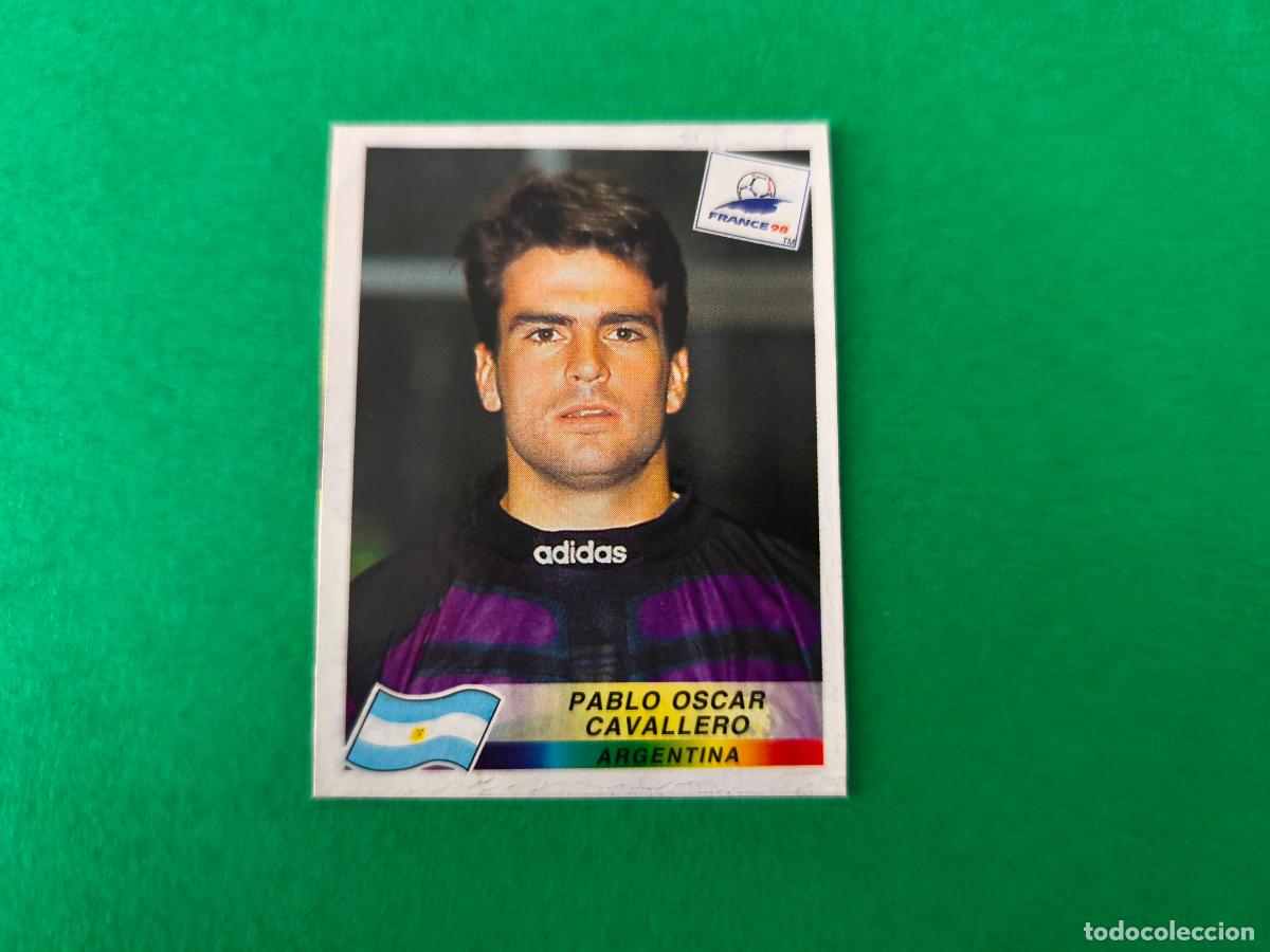 Cromos de F&uacute;tbol: CROMO FUTBOL PABLO OSCAR CAVALLERO ARGENTINA RECORTADO N&ordm; 515 MUNDIAL FRANCIA 1998 PANINI