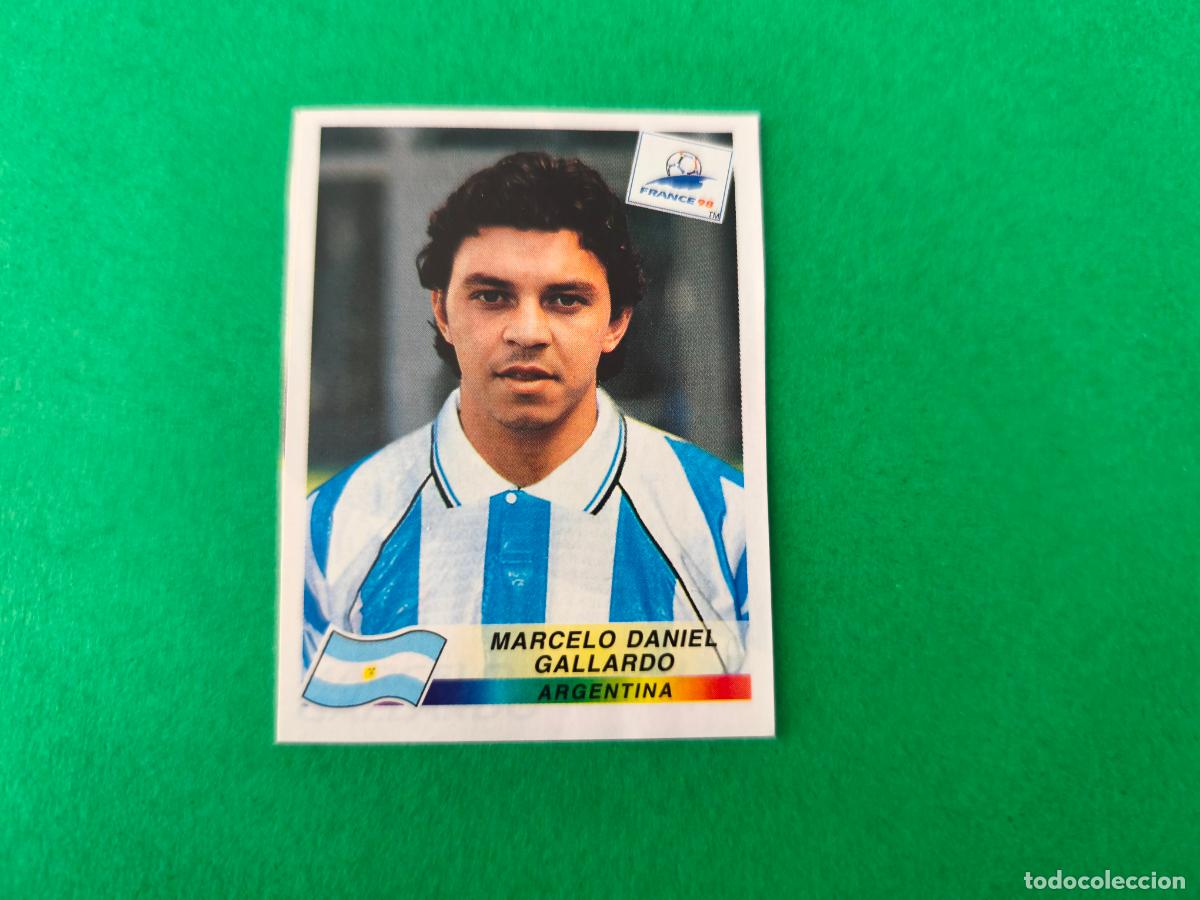 Cromos de F&uacute;tbol: CROMO FUTBOL MARCELO DANIEL GALLARDO ARGENTINA RECORTADO N&ordm; 510 MUNDIAL FRANCIA 1998 PANINI