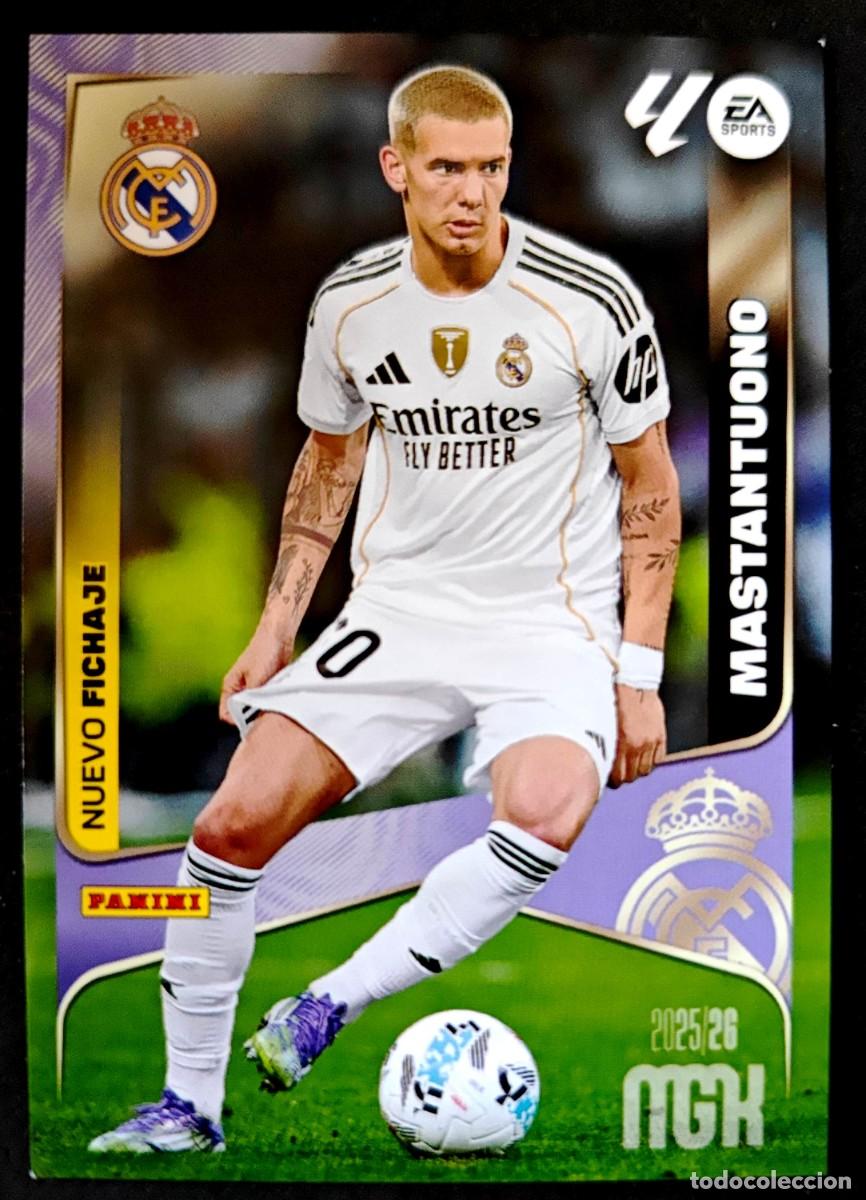 Cromos de F&uacute;tbol: 476 Mastantuono - Real Madrid - NUEVO FICHAJE - PANINI Megacracks MGK 2025 2026 25 26
