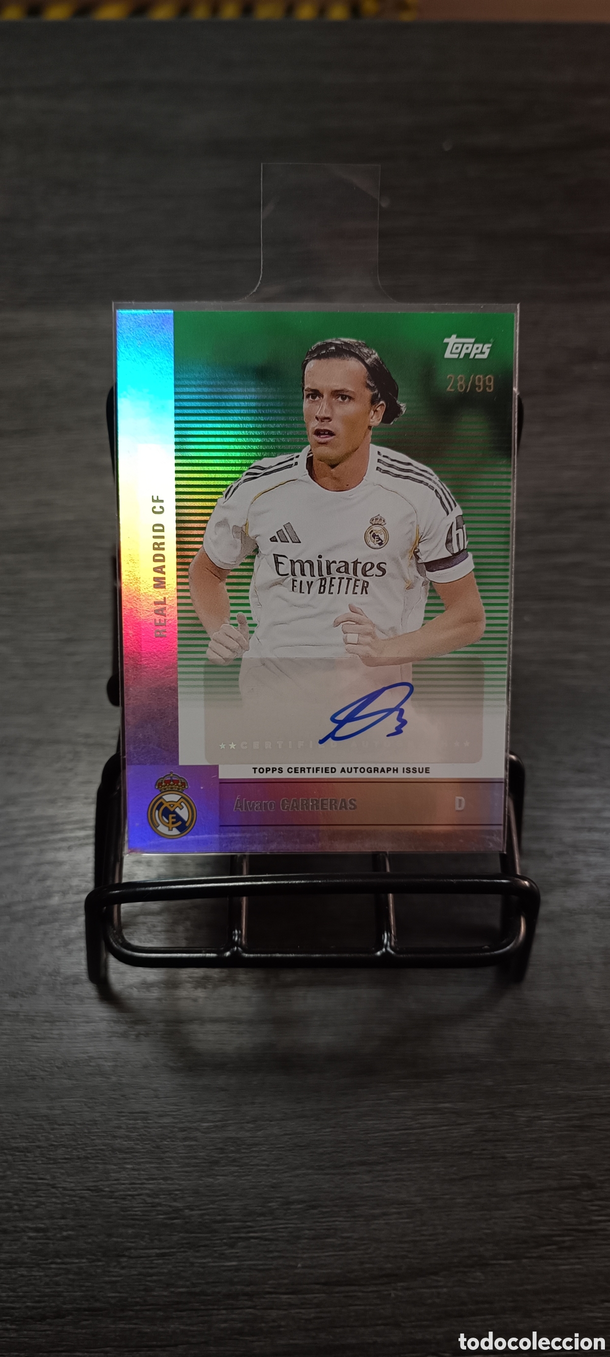 Cromos de F&uacute;tbol: Topps Auto Carreras /99 Real Madrid