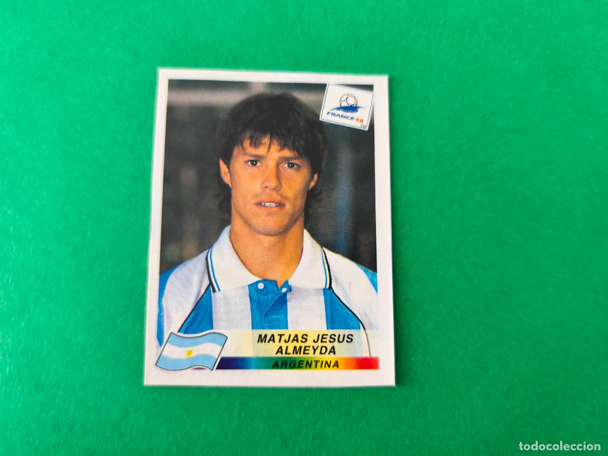 Cromos de F&uacute;tbol: CROMO FUTBOL MATJAS JESUS ALMEYDA ARGENTINA RECORTADO N&ordm; 506 MUNDIAL FRANCIA 1998 PANINI