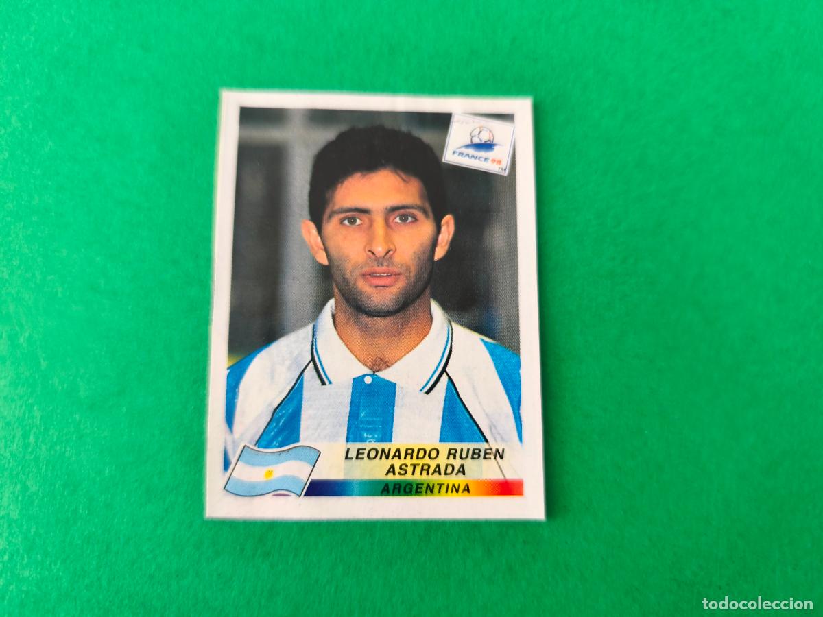 Cromos de F&uacute;tbol: CROMO FUTBOL LEONARDO RUBEN ASTRADA ARGENTINA RECORTADO N&ordm; 508 MUNDIAL FRANCIA 1998 PANINI