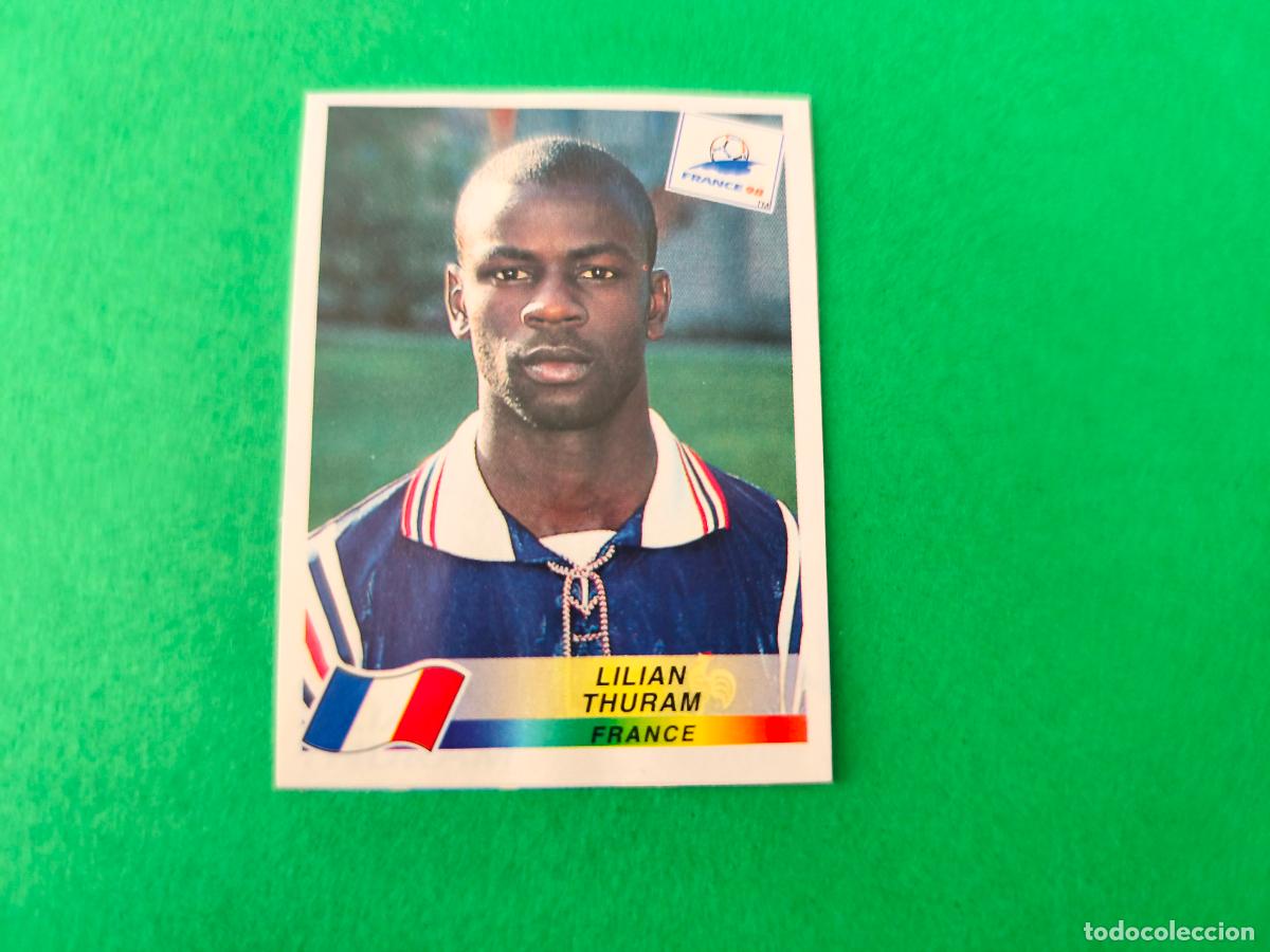Cromos de F&uacute;tbol: CROMO FUTBOL LILIAN THURAM FRANCIA RECORTADO N&ordm; 159 MUNDIAL FRANCIA 1998 PANINI