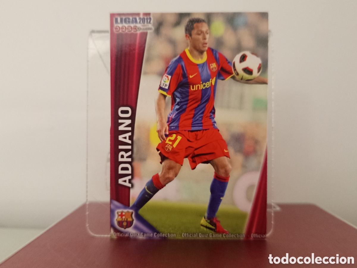 Cromos de Futebol: ❇️ CROMO ⚽ ADRIANO BARCELONA 10 FICHAS LIGA QUIZ 11 12 2011 2012 MUNDICROMO ❇️