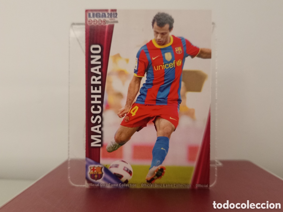Fu&szlig;ball-Sticker: ❇️ CROMO ⚽ MASCHERANO BARCELONA 12 FICHAS LIGA QUIZ 11 12 2011 2012 MUNDICROMO ❇️