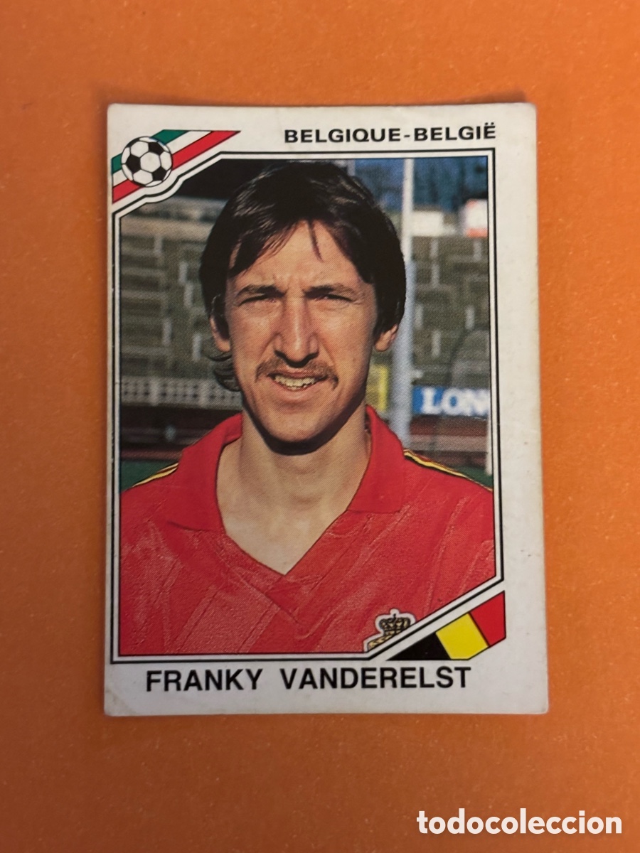 Cromos de F&uacute;tbol: 132 Franky Vanderelst (B&eacute;lgica) Mundial M&eacute;xico 86 PANINI 1986. Nunca pegado, sin pegar