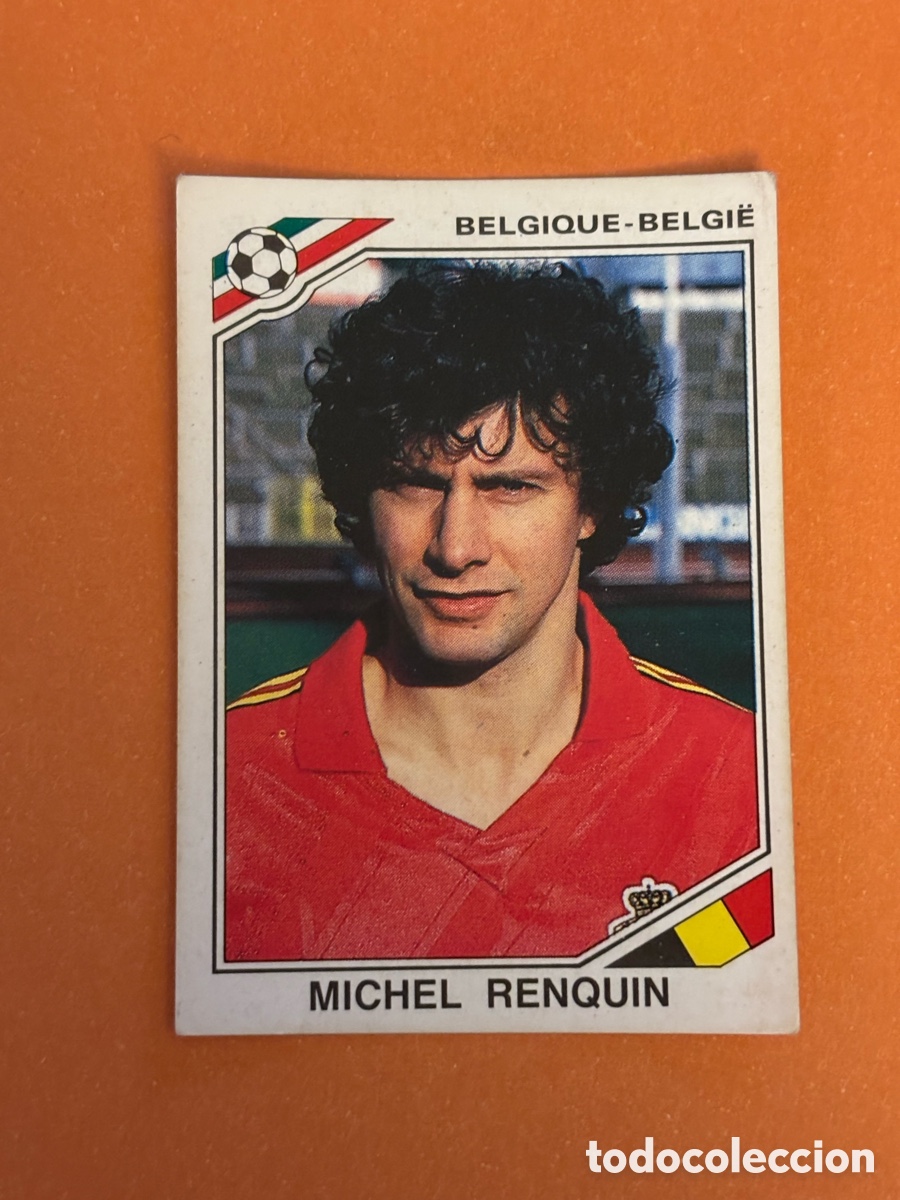 Cromos de F&uacute;tbol: MICHEL RENQUIN SELECCION BELGICA 134 MUNDIAL MEXICO 1986 86 PANINI NUNCA PEGADO SIN PEGAR