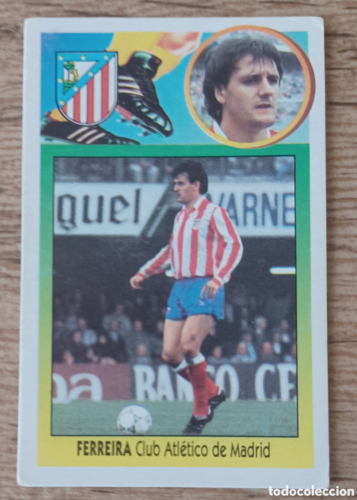 Cromos de F&uacute;tbol: CROMO CARTON FERREIRA ATLETI ATLETICO DE MADRID BAJA EDICIONES ESTE 93 94