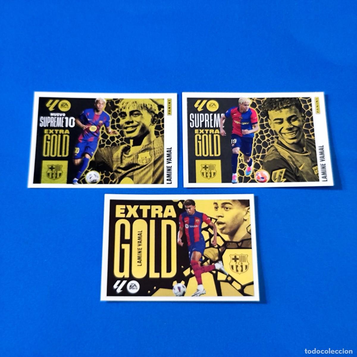 Cromos de F&uacute;tbol: Liga Este 2024 2025 / 24 25 - 2025 2026 / 25 26 Extra Gold Lamine Yamal Supreme Supreme 10 Barcelona