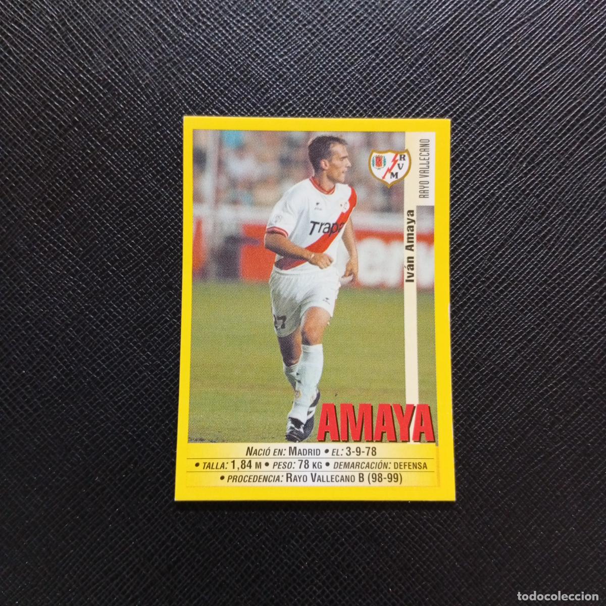 Cromos de F&uacute;tbol: 346 AMAYA RAYO VALLECANO PANINI 1999 2000 CROMO FUTBOL LIGA 99 00 SIN PEGAR - A172 PG235