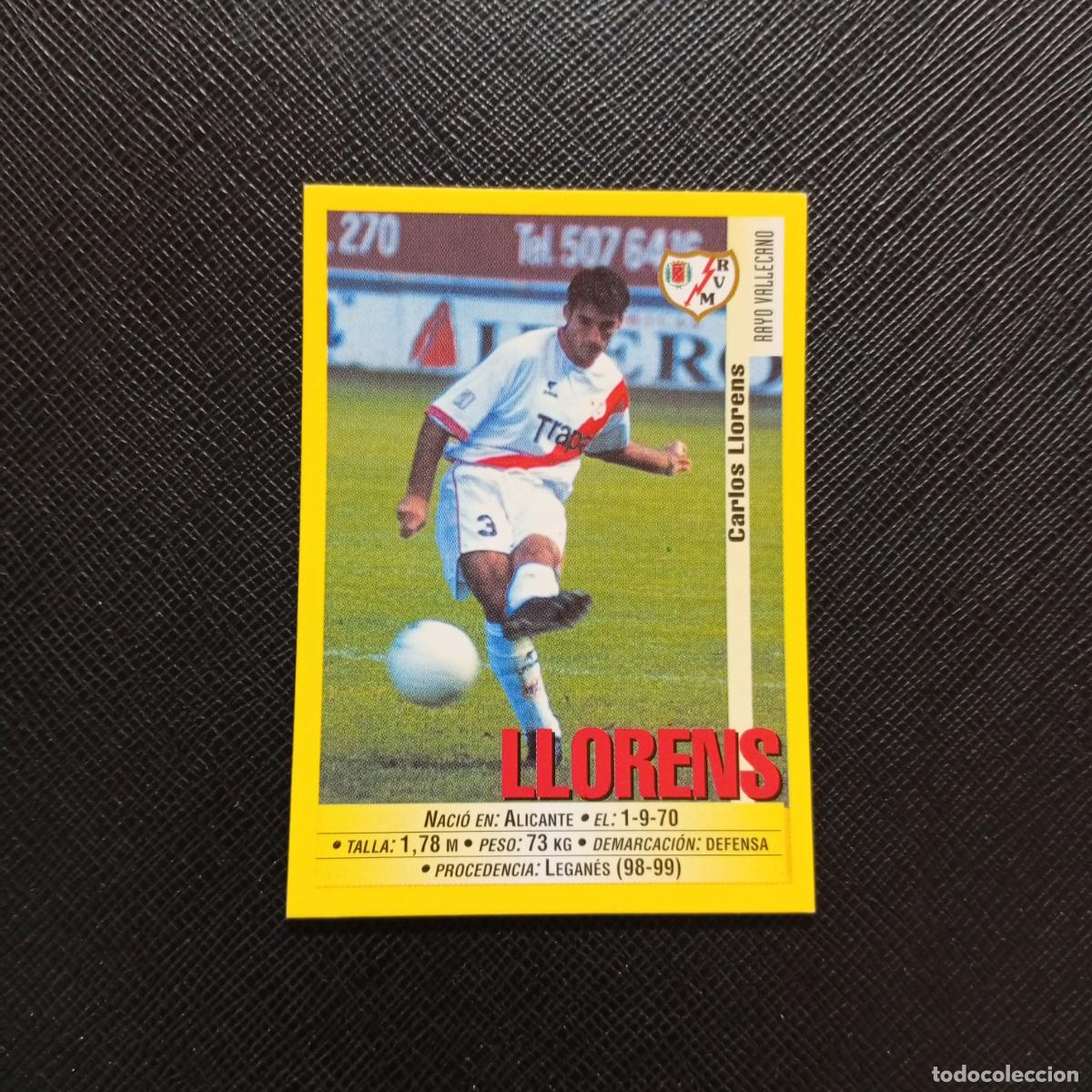 Cromos de F&uacute;tbol: 348 LLORENS RAYO VALLECANO PANINI 1999 2000 CROMO FUTBOL LIGA 99 00 SIN PEGAR - A172 PG244