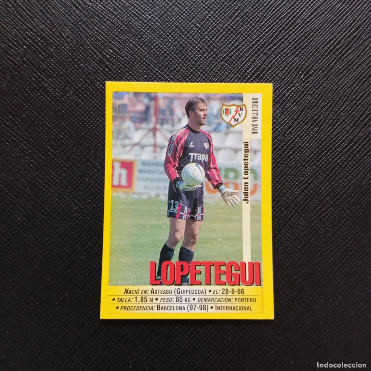 Cromos de F&uacute;tbol: 344 LOPETEGUI RAYO VALLECANO PANINI 1999 2000 CROMO FUTBOL LIGA 99 00 SIN PEGAR - A172 PG261