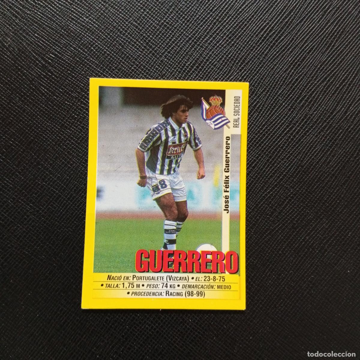 Cartes &agrave; collectionner de Football: 180 GUERRERO REAL SOCIEDAD PANINI 1999 2000 CROMO FUTBOL LIGA 99 00 SIN PEGAR - A144 PG307