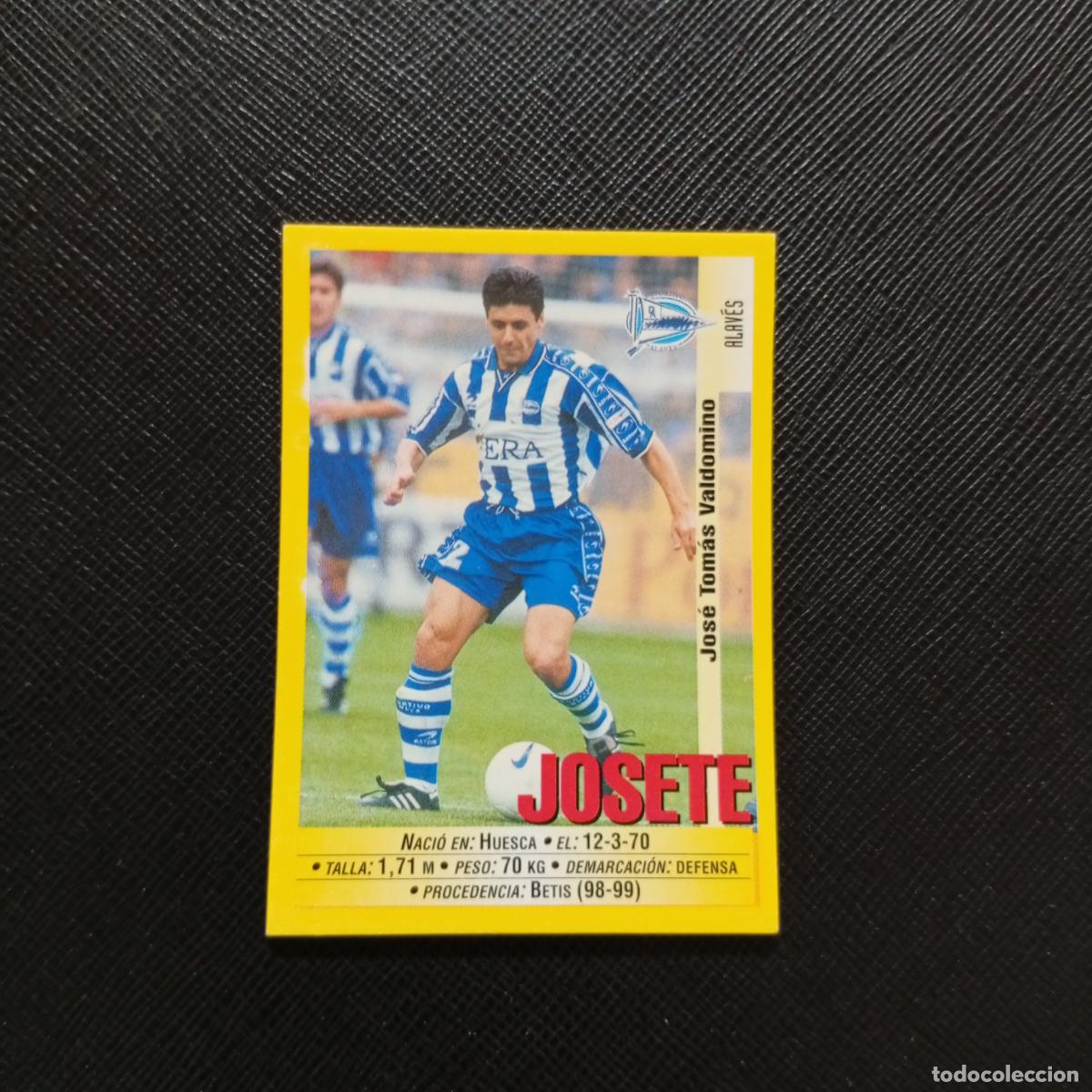 Cromos de F&uacute;tbol: 293 JOSETE ALAVES PANINI 1999 2000 CROMO FUTBOL LIGA 99 00 SIN PEGAR - A144 PG361