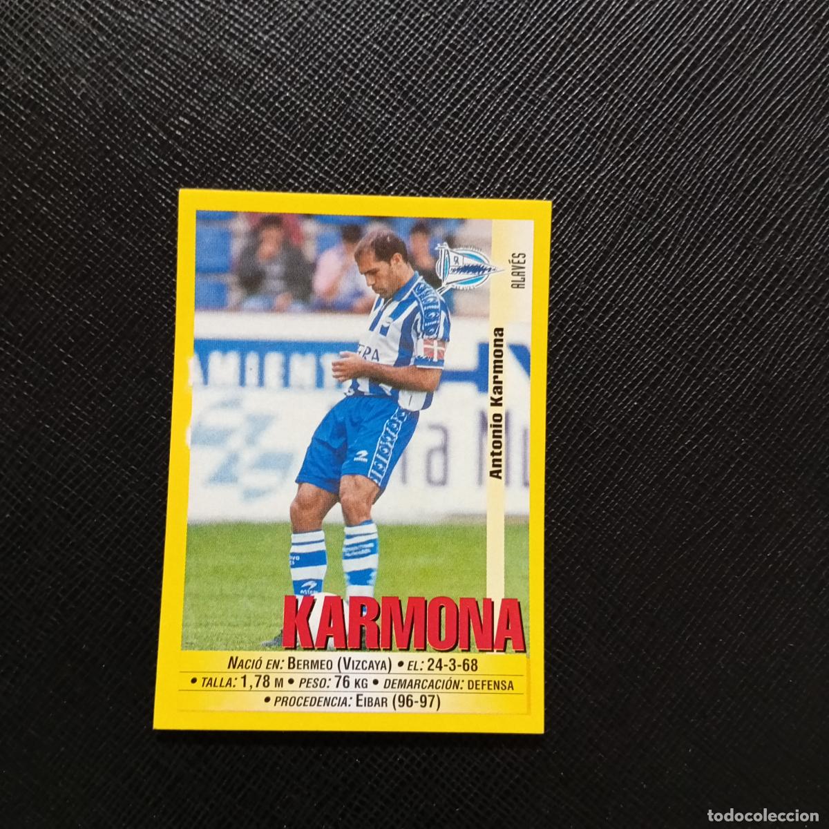 Cromos de F&uacute;tbol: 289 KARMONA ALAVES PANINI 1999 2000 CROMO FUTBOL LIGA 99 00 SIN PEGAR - A144 PG361