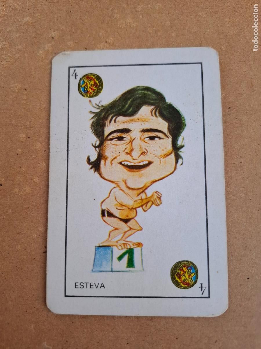 Cartes &agrave; collectionner de Football: CARTA BARAJA EDICIONES AMAIKA 1975 - SANTIAGO ESTEVA ( NATACI&Oacute;N ) -