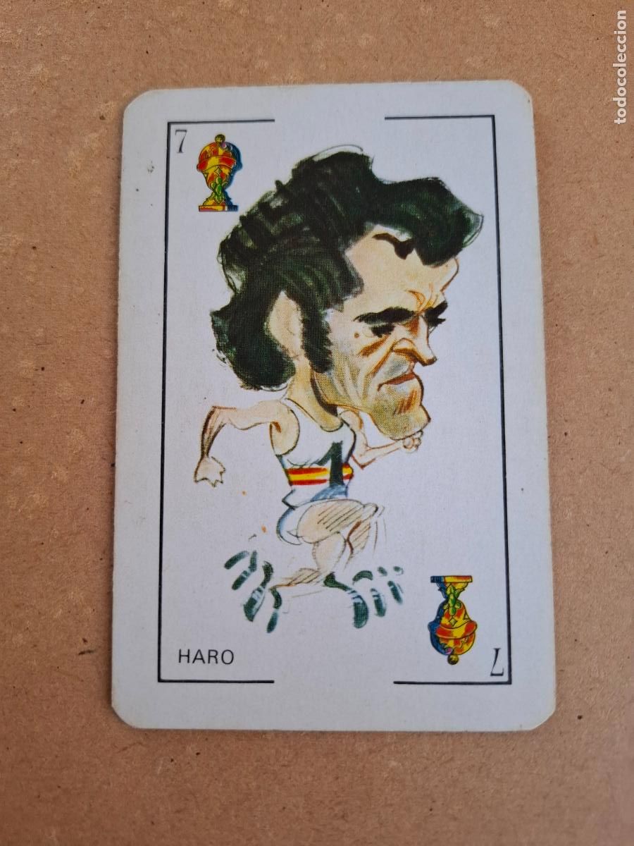 Cartes &agrave; collectionner de Football: CARTA BARAJA EDICIONES AMAIKA 1975 - MARIANO HARO - ATLETISMO