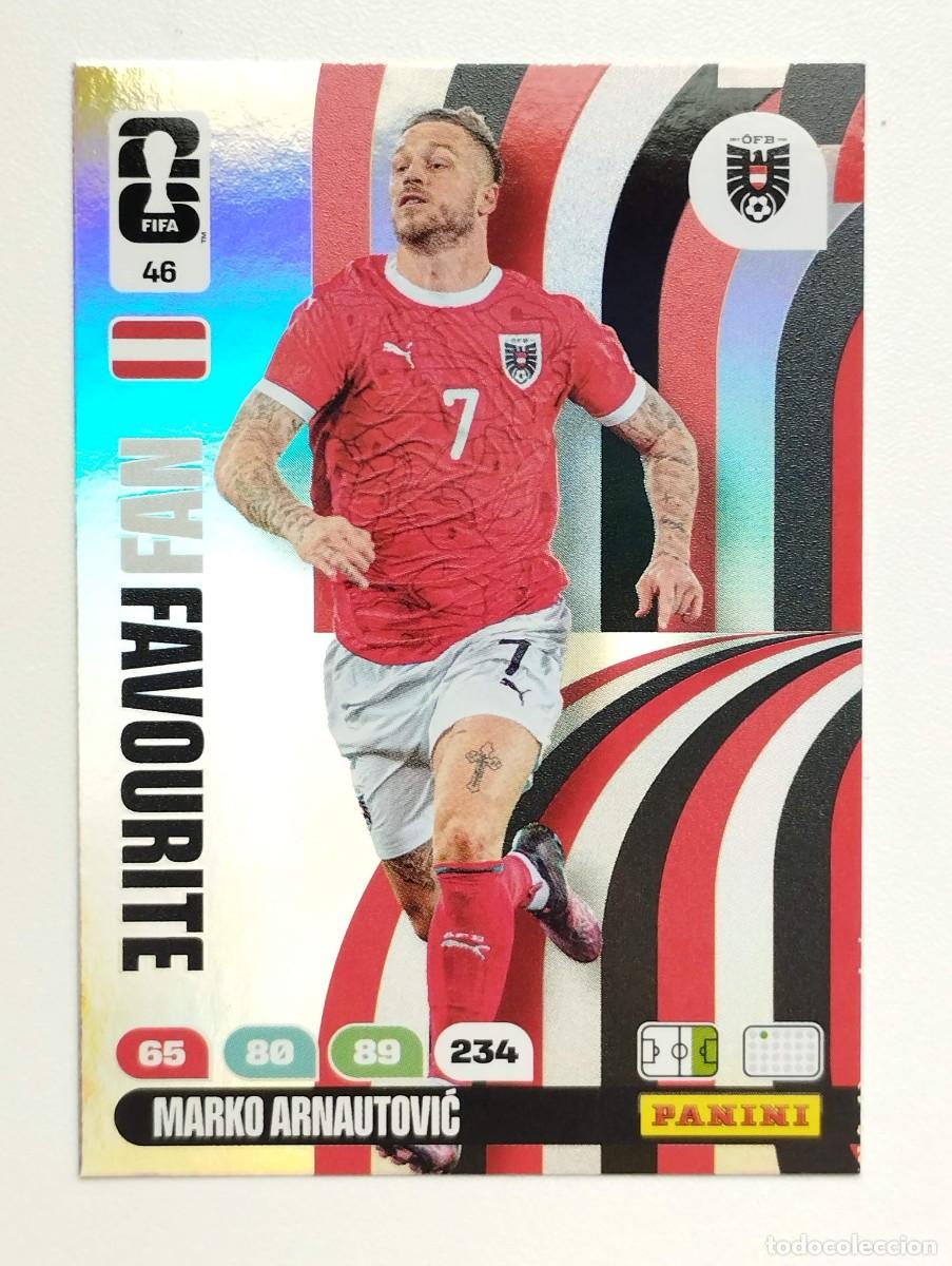 Cartes &agrave; collectionner de Football: CROMO CARD ADRENALYN MUNDIAL WORLD CUP 2026 FANS FAVOURITE 46 MARKO ARNAUTOVIC AUSTRIA