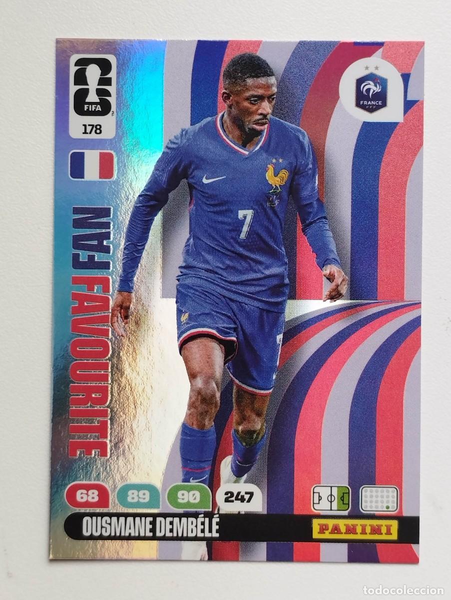 Cromos de F&uacute;tbol: CROMO CARD ADRENALYN MUNDIAL WORLD CUP 2026 FANS FAVOURITE 178 OUSMANE DEMBELE FRANCIA