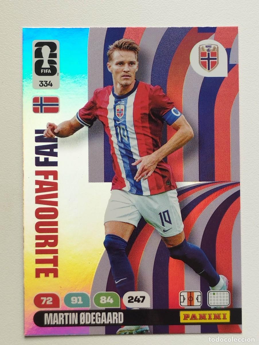Figurine di Calcio: CROMO CARD ADRENALYN MUNDIAL WORLD CUP 2026 FANS FAVOURITE 334 MARTIN ODEGAARD NORUEGA