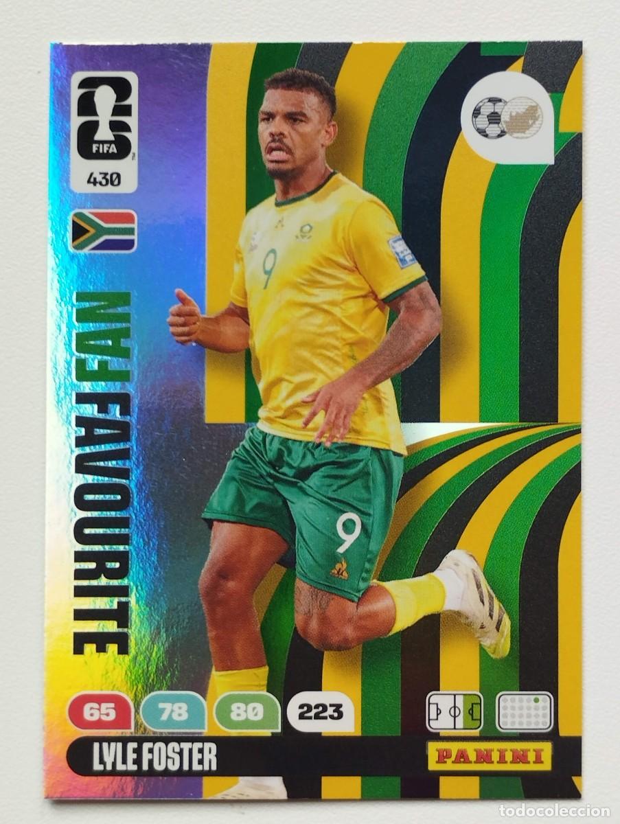 Figurine di Calcio: CROMO CARD ADRENALYN MUNDIAL WORLD CUP 2026 FANS FAVOURITE 430 LYLE FOSTER SUDAFRICA