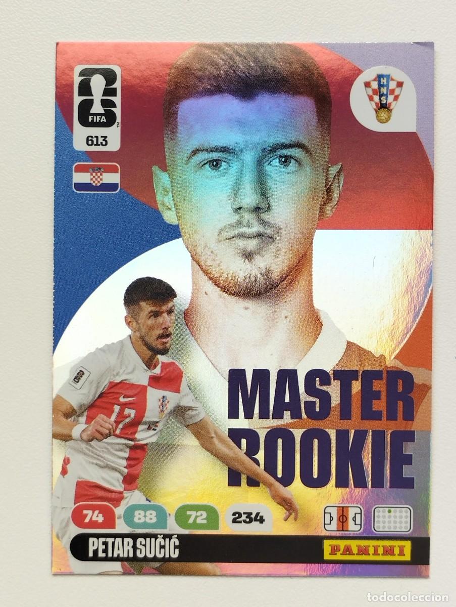 Football Stickers: CROMO CARD ADRENALYN MUNDIAL WORLD CUP 2026 MASTER ROOKIE 613 PETAR SUCIC CROACIA