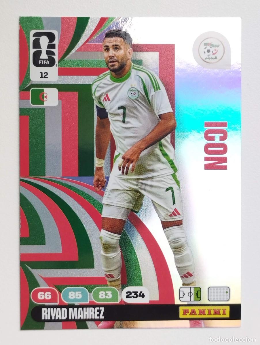 Cromos de F&uacute;tbol: CROMO CARD ADRENALYN MUNDIAL WORLD CUP 2026 ICON 12 RIYAD MAHREZ ARGELIA