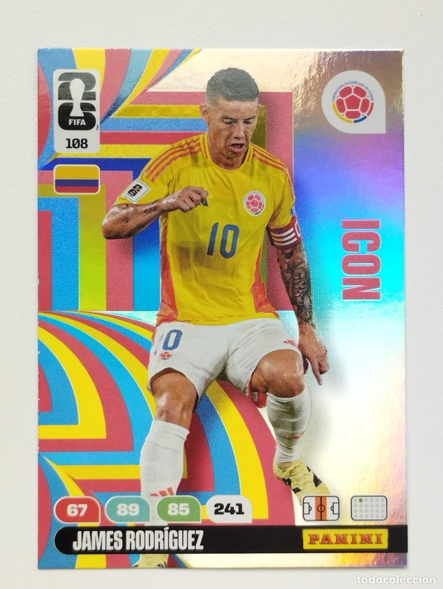 Cromos de F&uacute;tbol: CROMO CARD ADRENALYN MUNDIAL WORLD CUP 2026 ICON 108 JAMES RODRIGUEZ COLOMBIA
