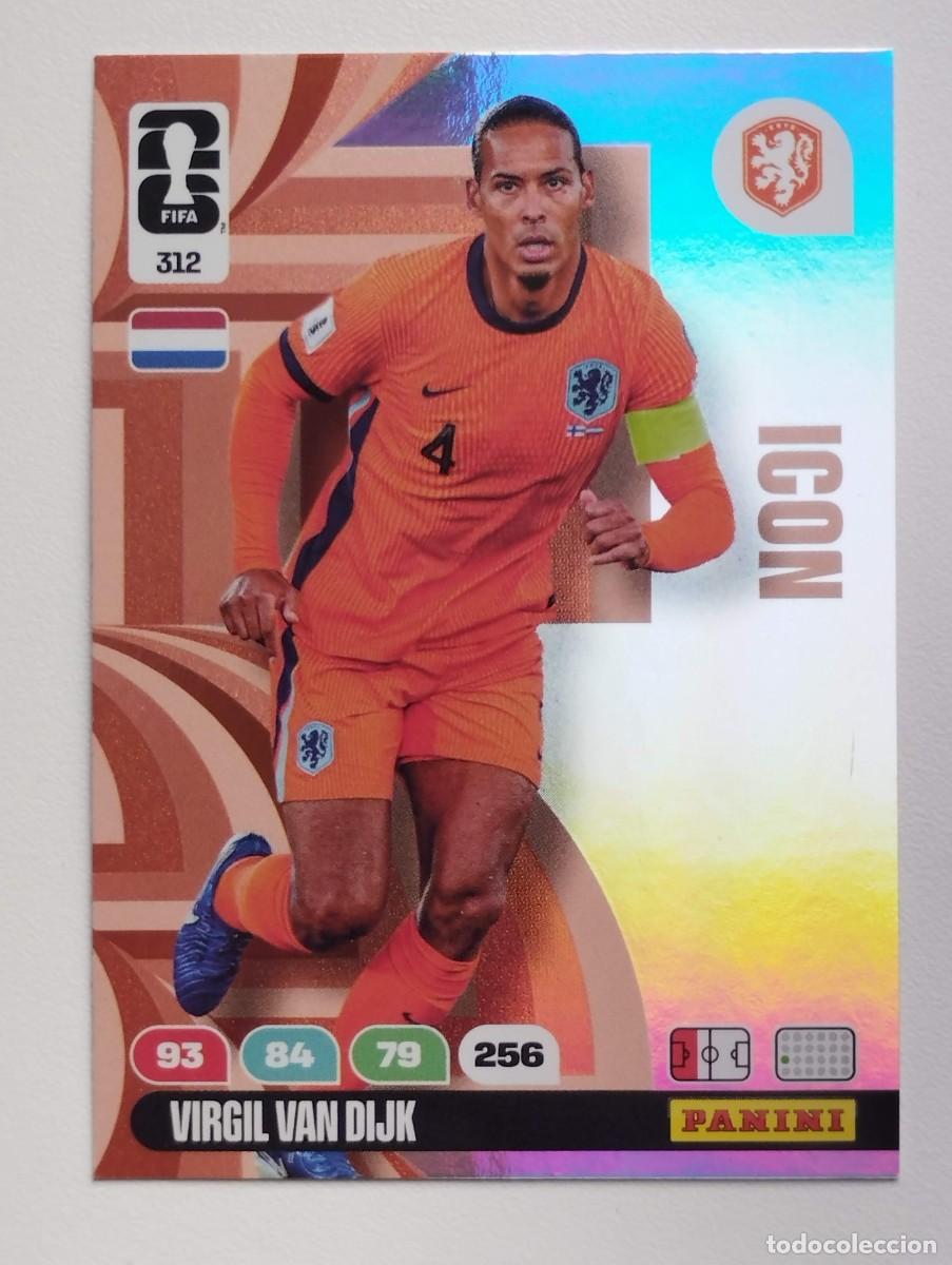 Cromos de F&uacute;tbol: CROMO CARD ADRENALYN MUNDIAL WORLD CUP 2026 ICON 312 VIRGIL VAN DIJK HOLANDA PAISES BAJOS