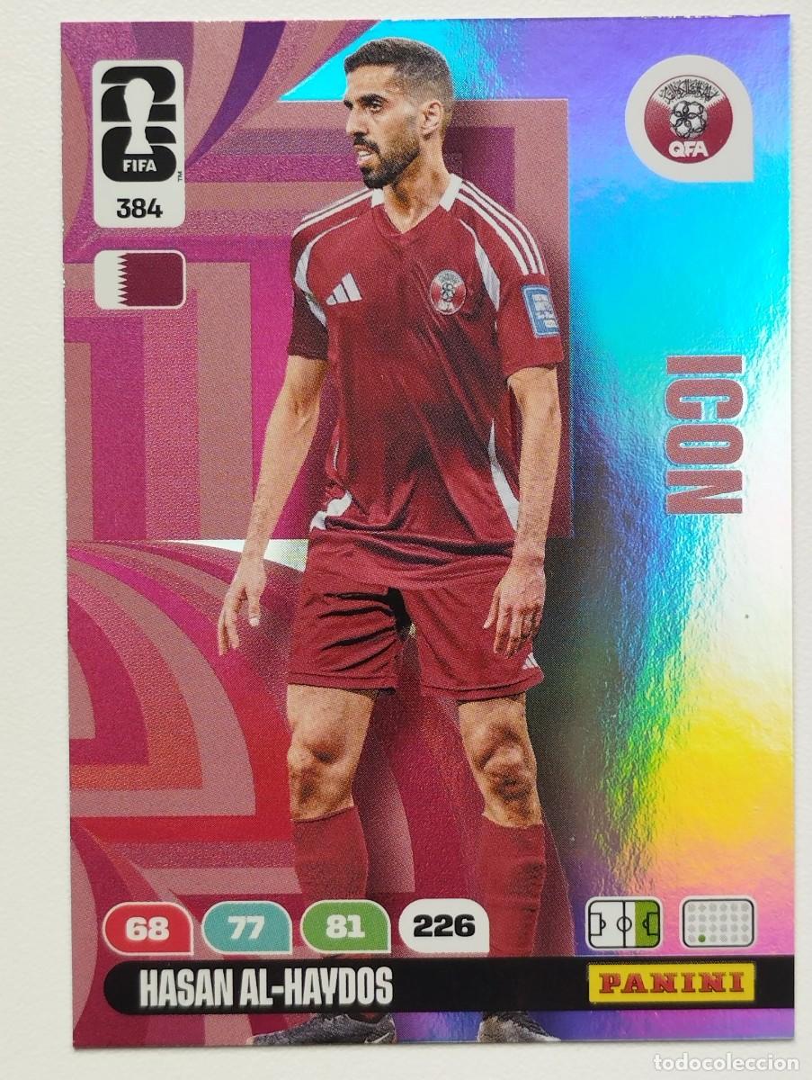 Cromos de F&uacute;tbol: CROMO CARD ADRENALYN MUNDIAL WORLD CUP 2026 ICON 384 HASAN AL-HAYDOS QATAR