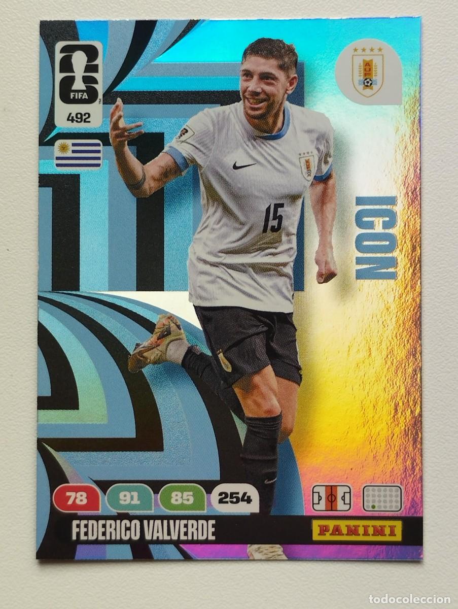 Cromos de F&uacute;tbol: CROMO CARD ADRENALYN MUNDIAL WORLD CUP 2026 ICON 492 FEDERICO VALVERDE URUGUAY