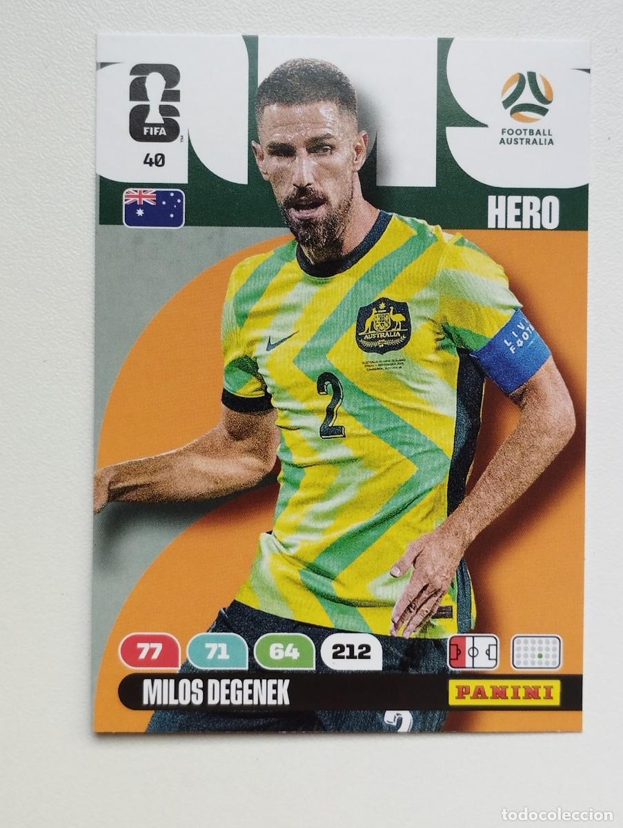 Cromos de F&uacute;tbol: CROMO CARD ADRENALYN MUNDIAL WORLD CUP 2026 HERO AUSTRALIA 40 MILOS DEGENEK