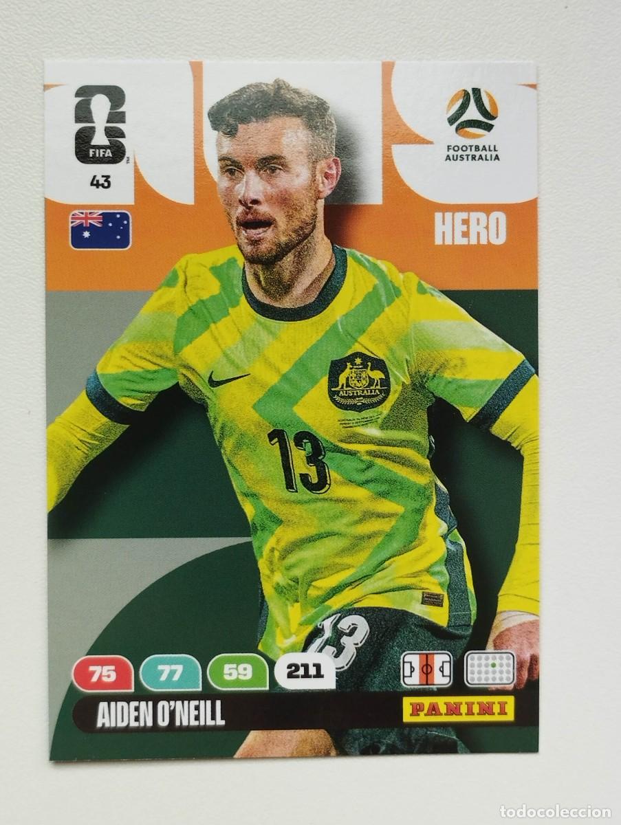 Cromos de F&uacute;tbol: CROMO CARD ADRENALYN MUNDIAL WORLD CUP 2026 HERO AUSTRALIA 43 AIDEN O'NEILL