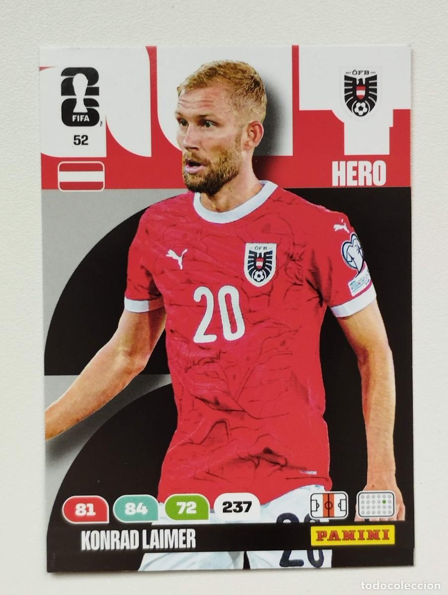 Cromos de F&uacute;tbol: CROMO CARD ADRENALYN MUNDIAL WORLD CUP 2026 HERO AUSTRIA 52 KONRAD LAIMER