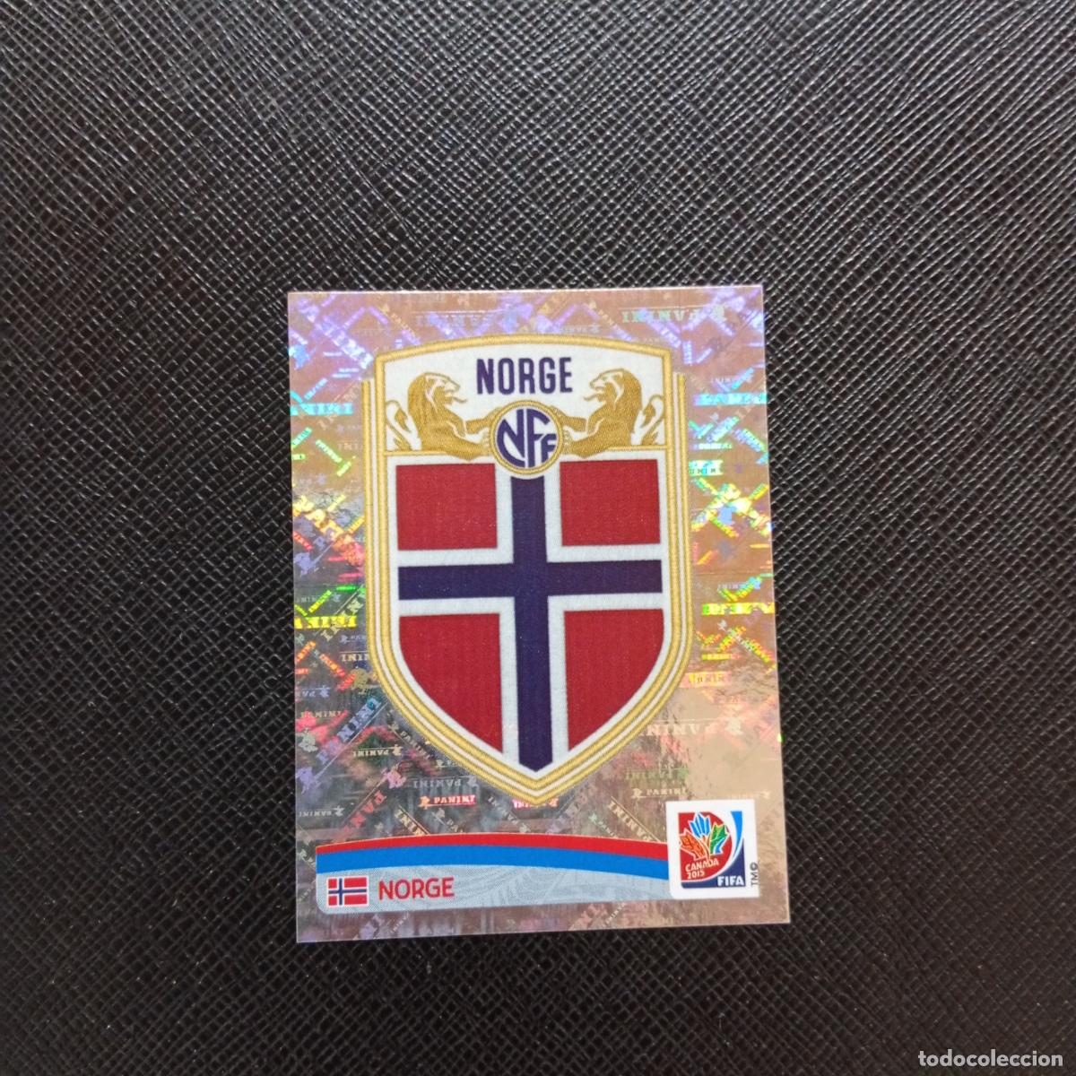 Cromos de F&uacute;tbol: 137 ESCUDO NORUEGA PANINI CANADA 2015 FEMENINO WOMEN&acute;S MUNDIAL 15 - SIN PEGAR A144 PG46
