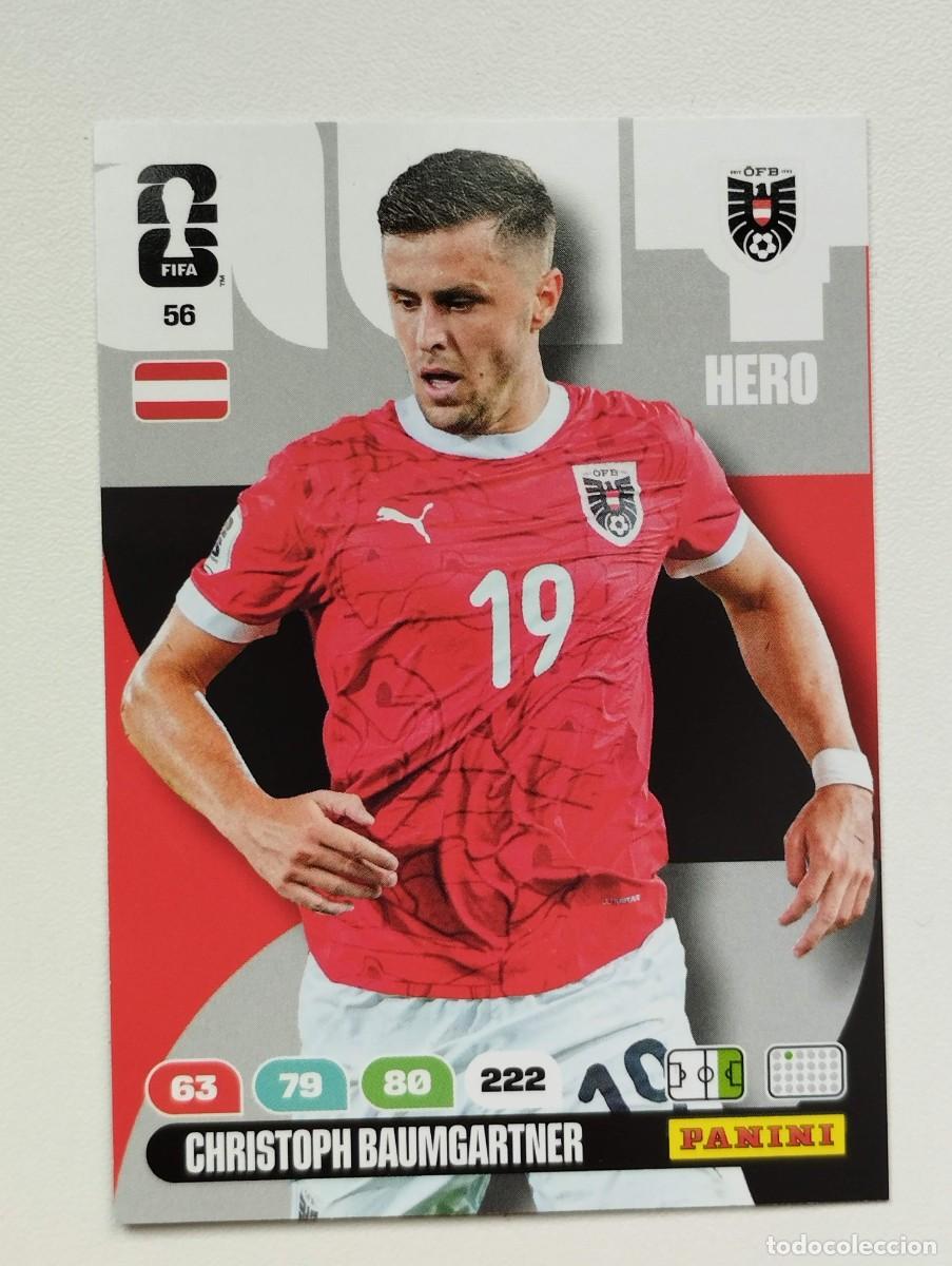 Cromos de F&uacute;tbol: CROMO CARD ADRENALYN MUNDIAL WORLD CUP 2026 HERO AUSTRIA 56 CHRISTOPH BAUMGARTNER
